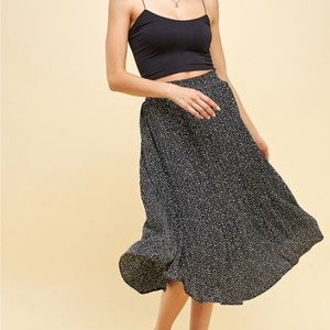 Midi Length Pattern Skirt